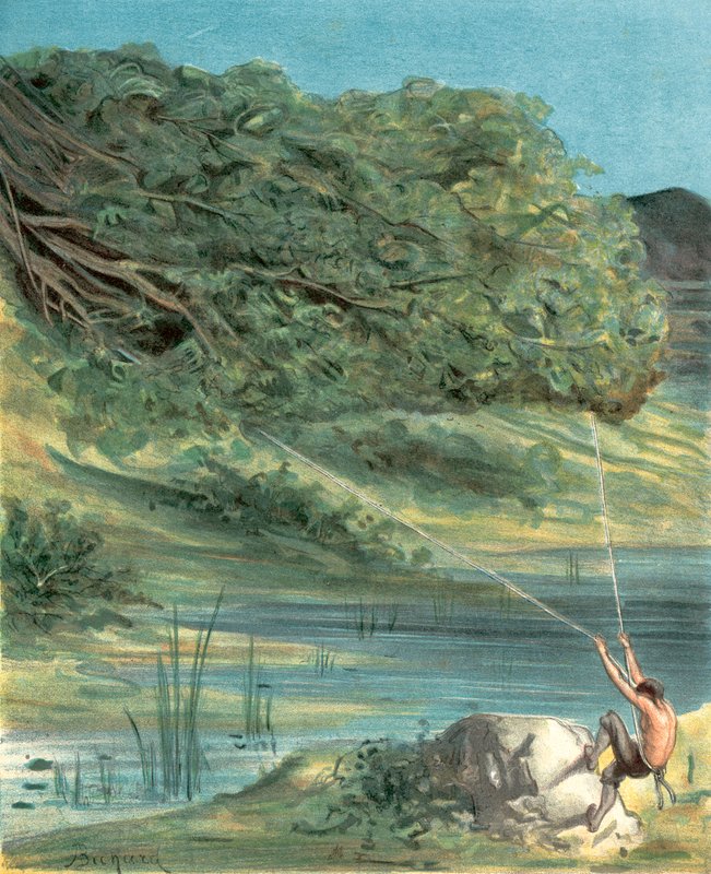 Aventuras do Barão Munchhausen (cromolito) de Alphonse Adolphe Bichard