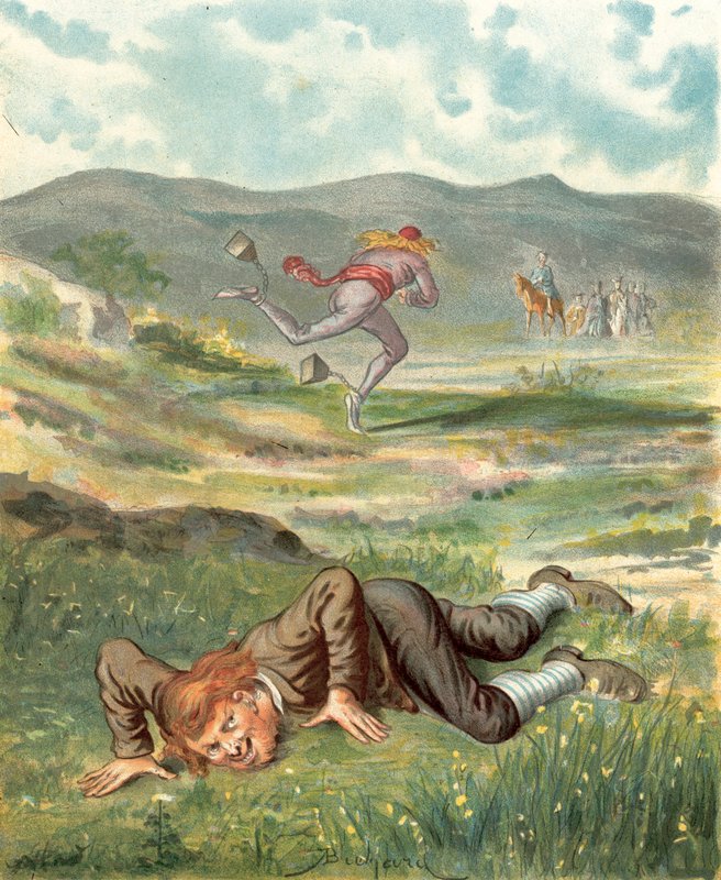 Aventuras do Barão Munchhausen (cromolito) de Alphonse Adolphe Bichard