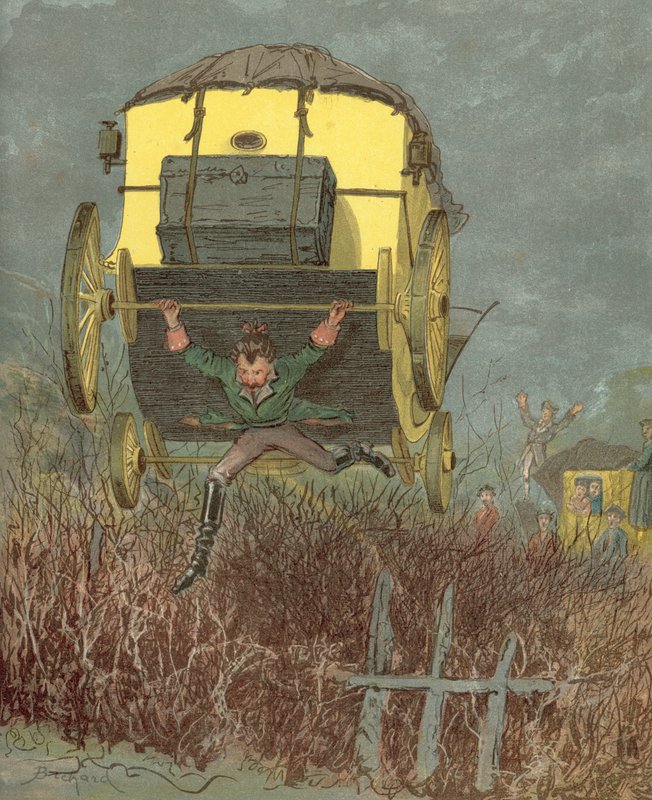 Aventuras do Barão Munchhausen (cromolito) de Alphonse Adolphe Bichard