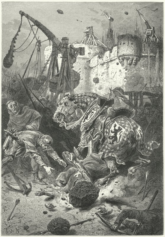 A morte de Simon de Montfort no Cerco de Toulouse de Alphonse Marie de (after) Neuville