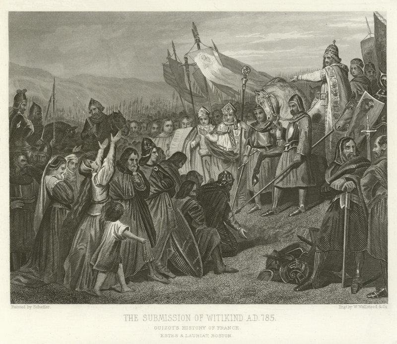 A Submissão de Witikind, AD 785 de Alphonse Marie de Neuville