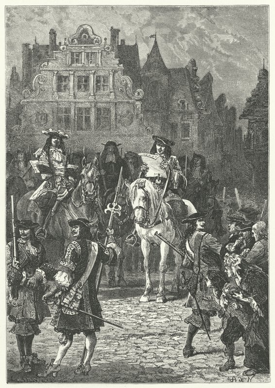 Proclamação da revogação do Édito de Nantes por Luís XIV, 1685 de Alphonse Marie de after Neuville