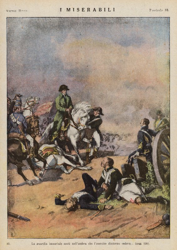 Ilustração para Os Miseráveis de Victor Hugo (litografia a cores) de Ambrogio Lombardi