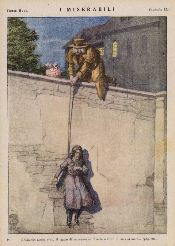 Ilustração para Os Miseráveis de Victor Hugo (litografia a cores) de Ambrogio Lombardi