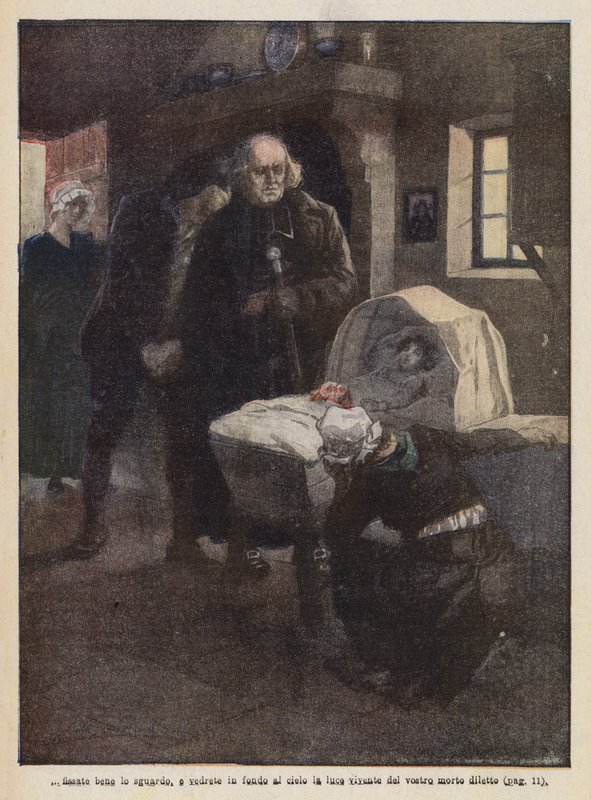 Ilustração para Os Miseráveis de Victor Hugo (litografia a cores) de Ambrogio Lombardi