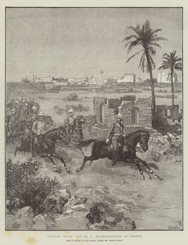 Cavalaria saindo em um reconhecimento em Suakin de Amedee Forestier