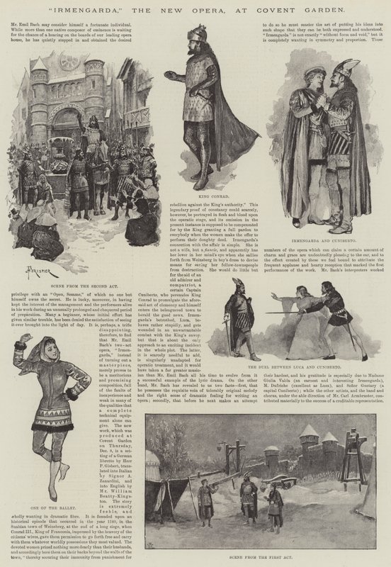 Irmengarda, a nova ópera, no Covent Garden de Amedee Forestier