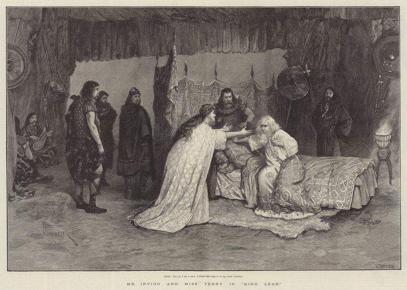 Sr. Irving e Miss Terry em King Lear de Amedee Forestier