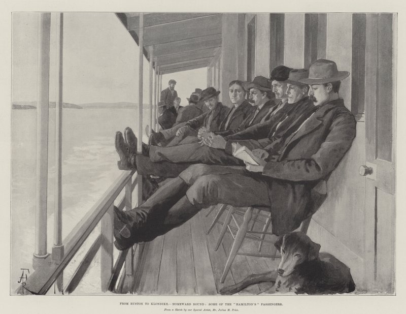De Euston a Klondike, Homeward Bound, alguns dos passageiros de Hamilton de Amedee Forestier