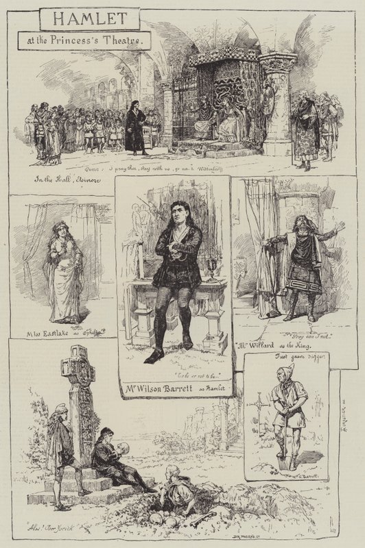 Hamlet no teatro da princesa de Amedee Forestier