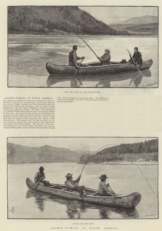 Pesca de salmão na América do Norte de Amedee Forestier