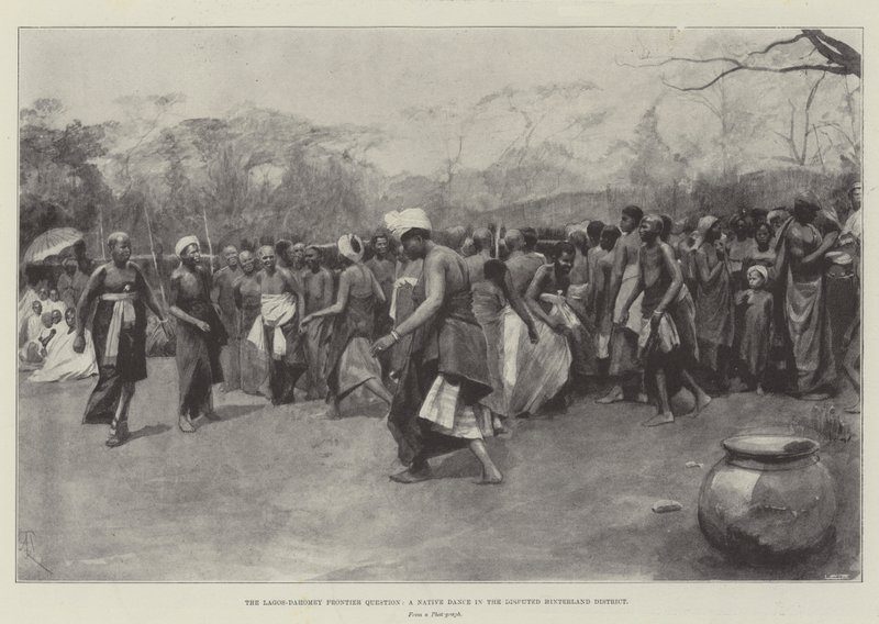A questão da fronteira de Lagos-Daomé, uma dança nativa no distrito do hinterland em disputa de Amedee Forestier