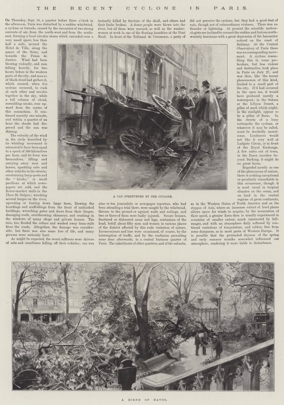 O ciclone recente em Paris de Amedee Forestier