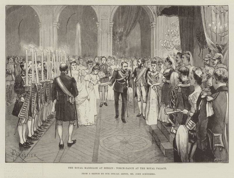 O casamento real em Berlim, Torch-Dance no Royal Palace de Amedee Forestier