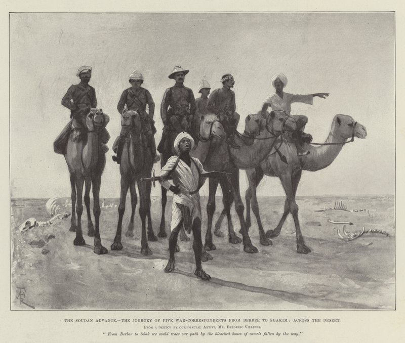 The Soudan Advance, a jornada de cinco correspondentes de guerra de Berber a Suakim, através do deserto de Amedee Forestier
