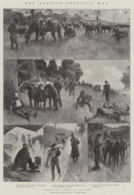 A guerra hispano-americana, antes da batalha de San Juan de Amedee Forestier