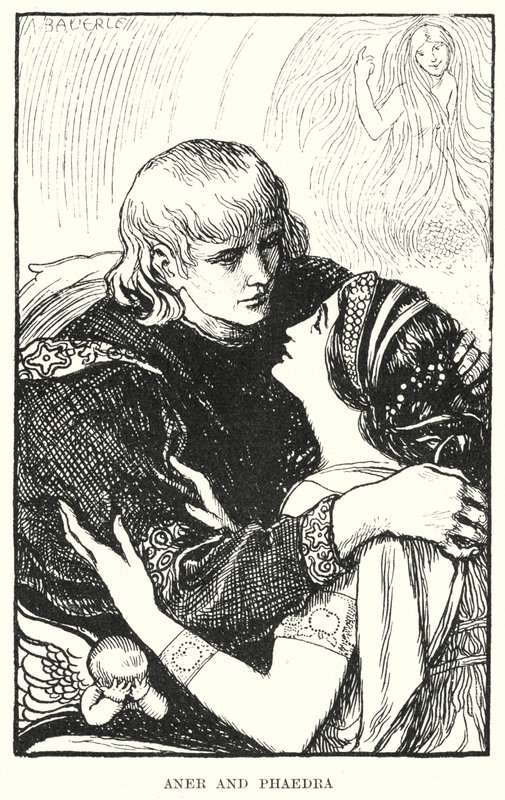 Aner e Phaedra (gravura) de Amelia M. (attr.to) Bowerley or Bauerle