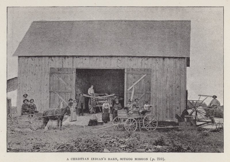 O celeiro de um índio cristão, missão Scugog (foto a p/b) de American Photographer (after)