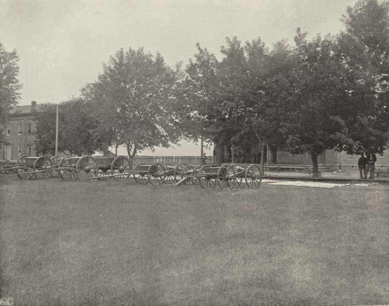Bateria no Forte Omaha, Nebraska (foto a p/b) de American Photographer (after)