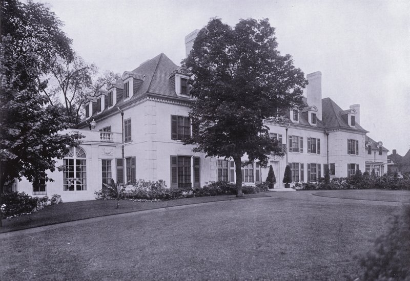 Charles A Platt: Casa em Connecticut, Frente Norte (foto a p/b) de American Photographer (after)