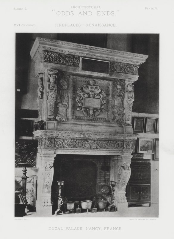 Lareira: Palácio Ducal, Nancy, França (foto a p/b) de American Photographer (after)