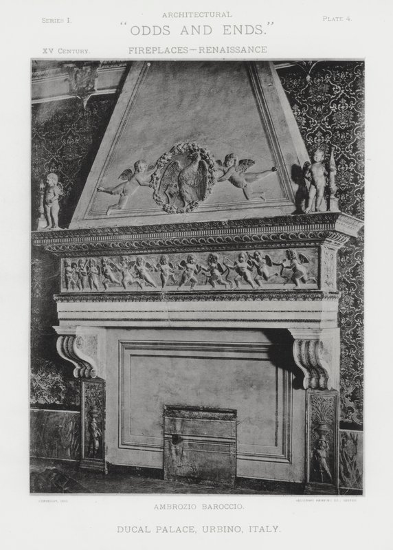 Lareira: Palácio Ducal, Urbino, Itália (foto a p/b) de American Photographer (after)