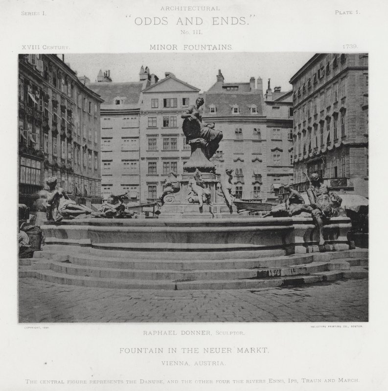 Fonte no Neuer Markt, Viena, Áustria (foto a p/b) de American Photographer (after)