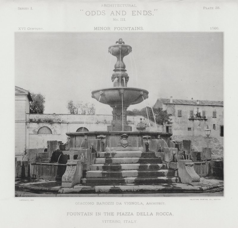 Fonte na Piazza Della Rocca, Viterbo, Itália (foto a p/b) de American Photographer (after)