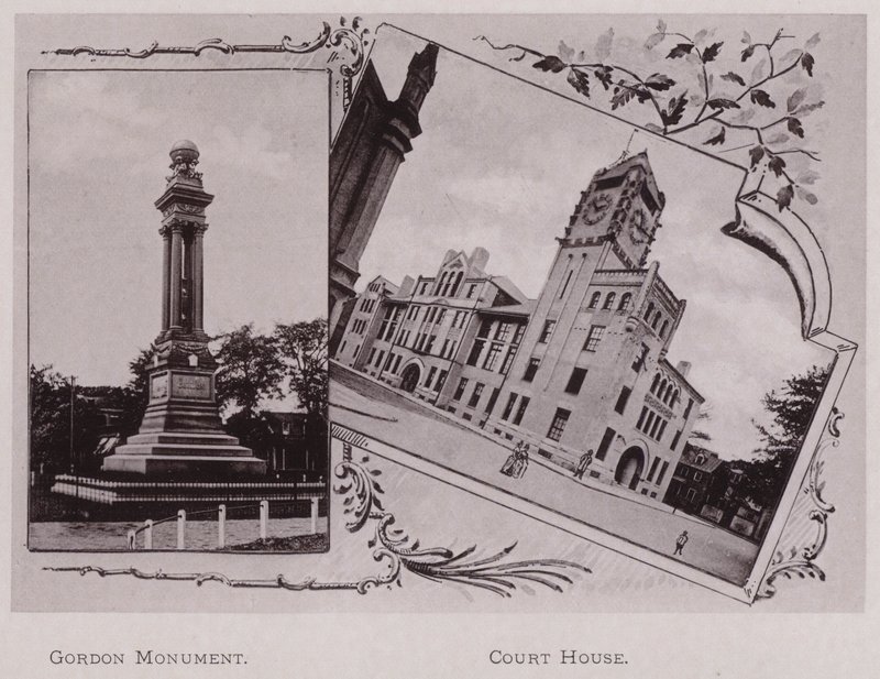 Monumento Gordon; Casa do Tribunal (foto p/b) de American Photographer (after)