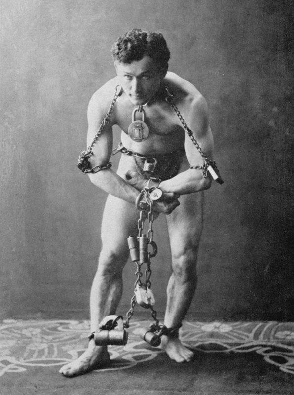 Harry Houdini, c.1900 (foto a p/b) de American Photographer (after)