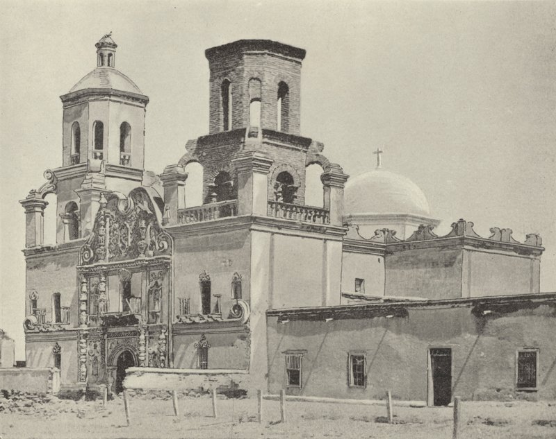 Missão San Xavier Del Bac, Arizona (foto a p/b) de American Photographer (after)
