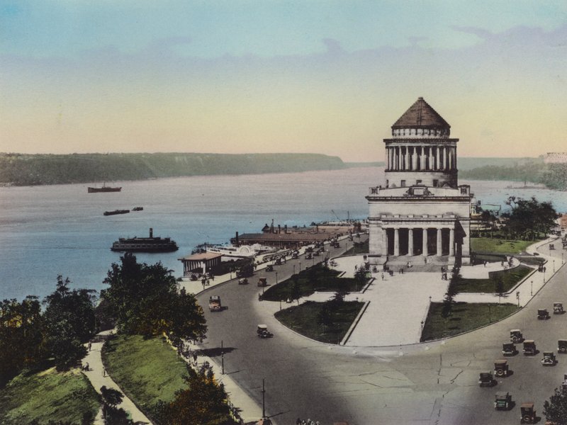 Nova lorque: O rio Hudson e Riverside Drive; Túmulo do Grant (foto) de American Photographer (after)