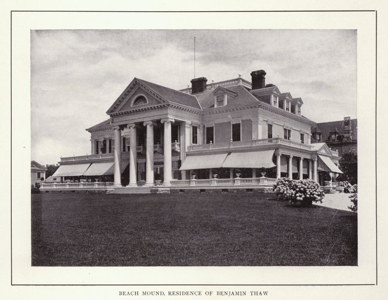 Newport, Rhode Island: Beach Mound, Residência de Benjamin Thaw (foto a p/b) de American Photographer (after)
