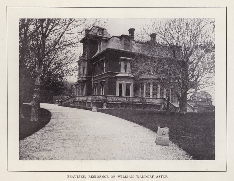 Newport, Rhode Island: Beaulieu, Residência de William Waldorf Astor (foto a p/b) de American Photographer (after)