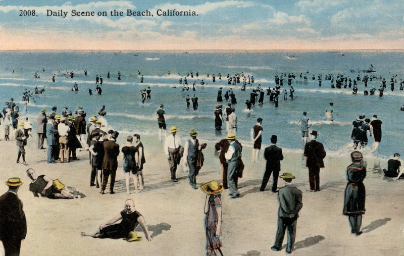 Pessoas a relaxar na praia, Califórnia, EUA (foto) de American Photographer (after)