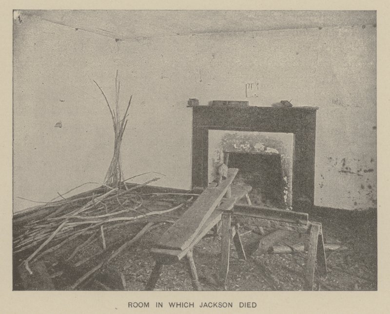 Sala em que morreu o General Confederado Thomas "Stonewall" Jackson (litho) de American Photographer (after)