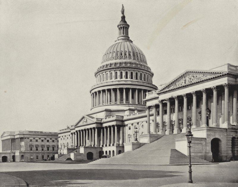 O Edifício da Capital em Washington (foto a p/b) de American Photographer (after)