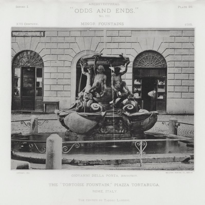 A "Fonte da Tartaruga", Piazza Tortaruga, Roma, Itália (foto a p/b) de American Photographer (after)
