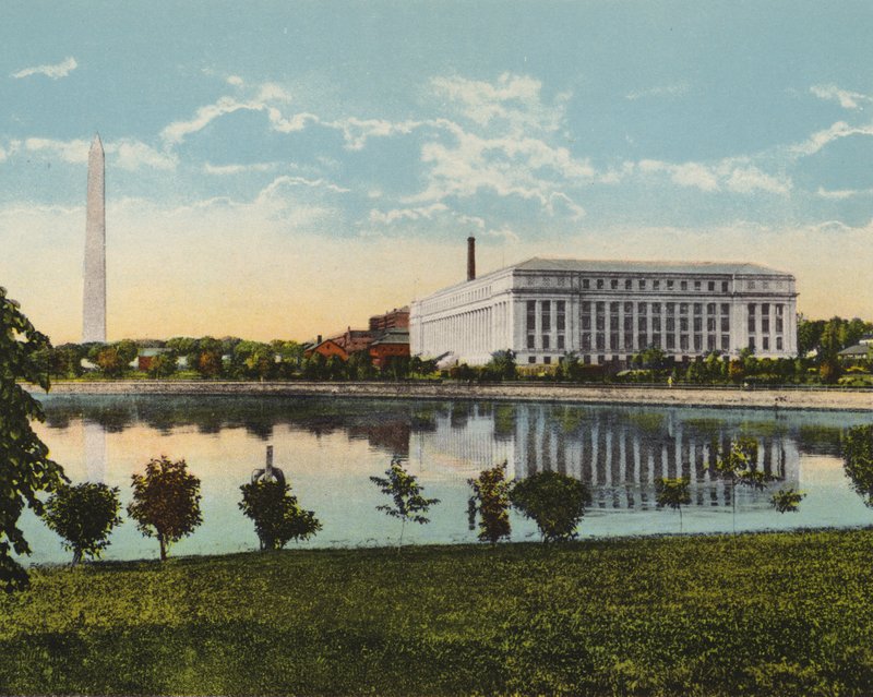 Washington DC: O Novo Gabinete de Impressão e Gravação no Parque e Bacia de Potomac (foto) de American Photographer (after)