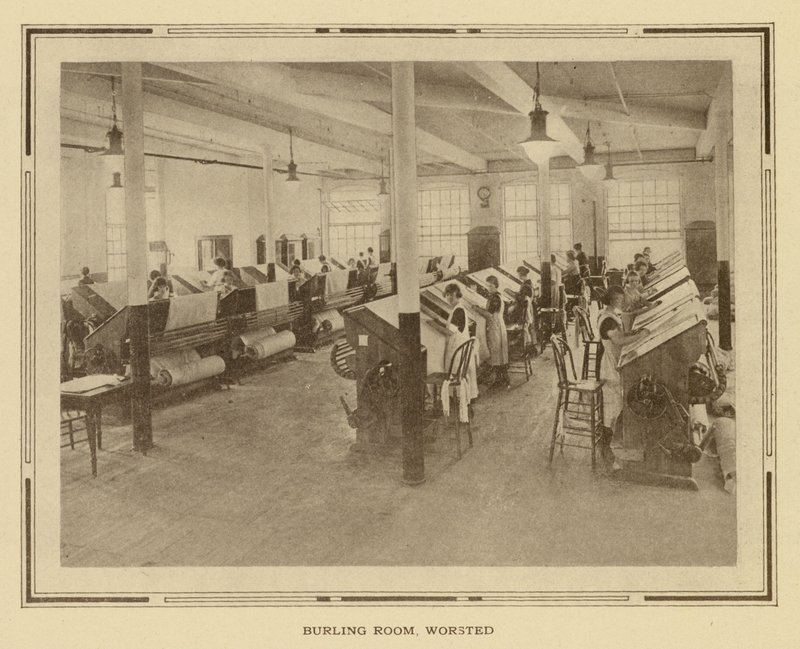 Amoskeag Manufacturing Company: Burling Room, Worsted (fotografia a preto e branco) de American Photographer