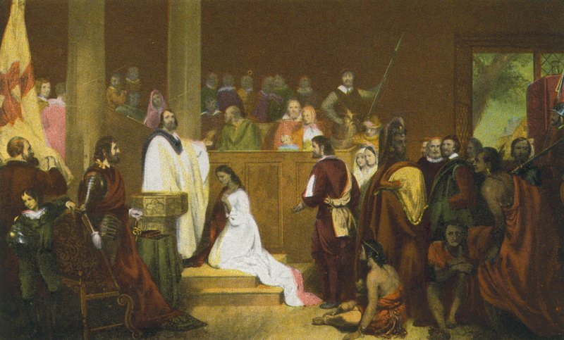 Batismo de Pocahontas, Jamestown, Virgínia de American Photographer