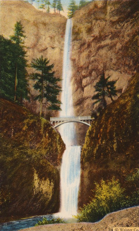Ponte Benson em Multnomah Falls (fotografia a cores) de American Photographer