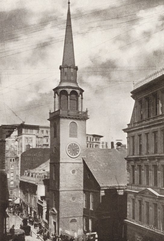 Boston: Old South Church, Washington Street (fotografia a preto e branco) de American Photographer