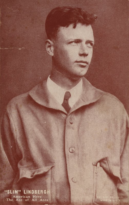 Charles Lindbergh, aviador americano que efectuou o primeiro voo transatlântico a solo de American Photographer