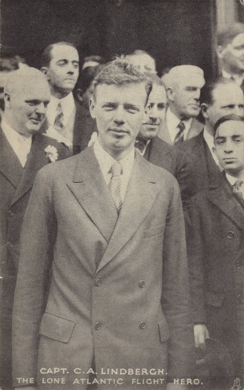 Charles Lindbergh, aviador americano que efectuou o primeiro voo transatlântico a solo de American Photographer