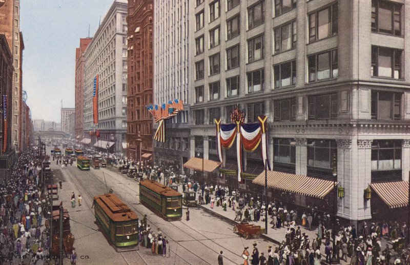 Chicago: State Street, a norte de Madison (fotografia a cores) de American Photographer