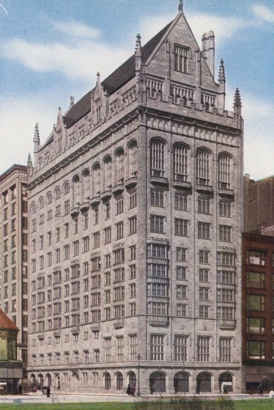 Chicago: University Club, Michigan Boulevard e Monroe Street (fotografia a cores) de American Photographer