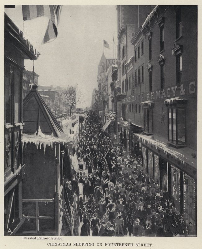 Compras de Natal na Rua XIV (foto a p/b) de American Photographer