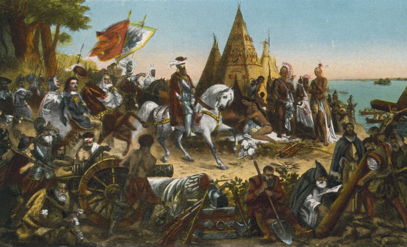 Descoberta do rio Mississippi por De Soto, maio de 1541 (fotografia a cores) de American Photographer