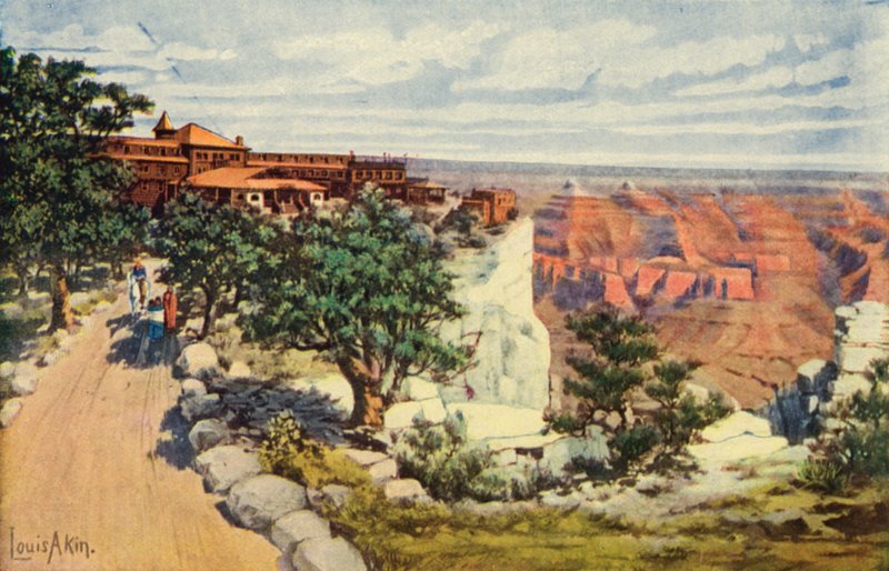 Hotel El Tovar na Margem, Parque Nacional do Grand Canyon (fotografia a cores) de American Photographer